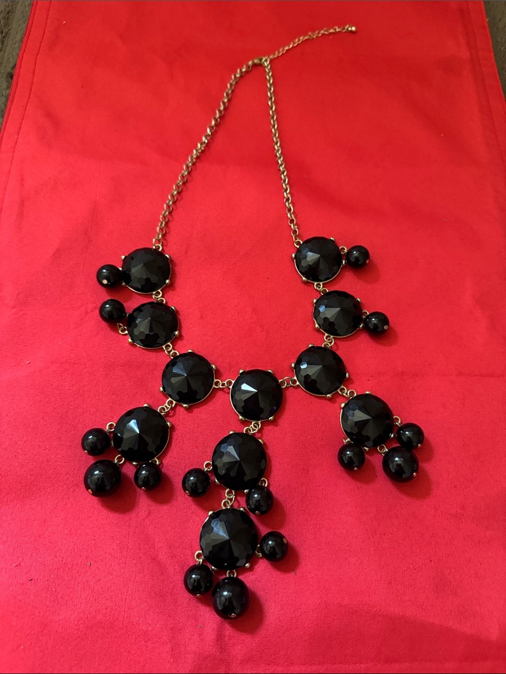 J. Crew Black and Gold Statement Necklace